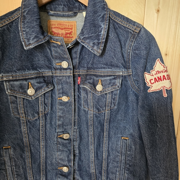 Levi Strauss Denim Trucker Jean Jacket Womens Medium - Picture 7 of 12